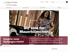 Tablet Screenshot of corelations.de